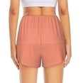 thumbnail image 3 of Picia Orange Gingham Pattern Women's 2 in 1 Athletic Running Shorts High Waisted Workout Casual Gym Sweat Shorts with Comfy Liner Zipper Pockets-Medium, 3 of 9