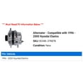 thumbnail image 2 of Alternator - Compatible with 1996 - 2000 Hyundai Elantra 1997 1998 1999, 2 of 2