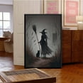 thumbnail image 3 of JFHCQJPK Witch in the Forest Halloween Print Wall Art Poster Witch Decor Vintage Print Dark College Wall Art Victorian Gothic Room Decor Canvas Wall Print8x12in Metal blackFramed, 3 of 8