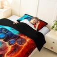 thumbnail image 3 of Erosebridal Teens Video Gaming Twin Comforter Sets For Boys,Blue Red Gradient Gamepad Bedding Set,Reversible Black 2pcs, 3 of 7