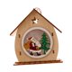 thumbnail image 2 of Casas de pueblo navideñas iluminadas Oficina Luz LED navideña Casa de madera Papá Noel, 2 of 9