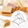 thumbnail image 1 of Elodie Stainless Steel Toast Rack Compact Countertop Household Serving 3 Slice Slot silver, 1 of 8