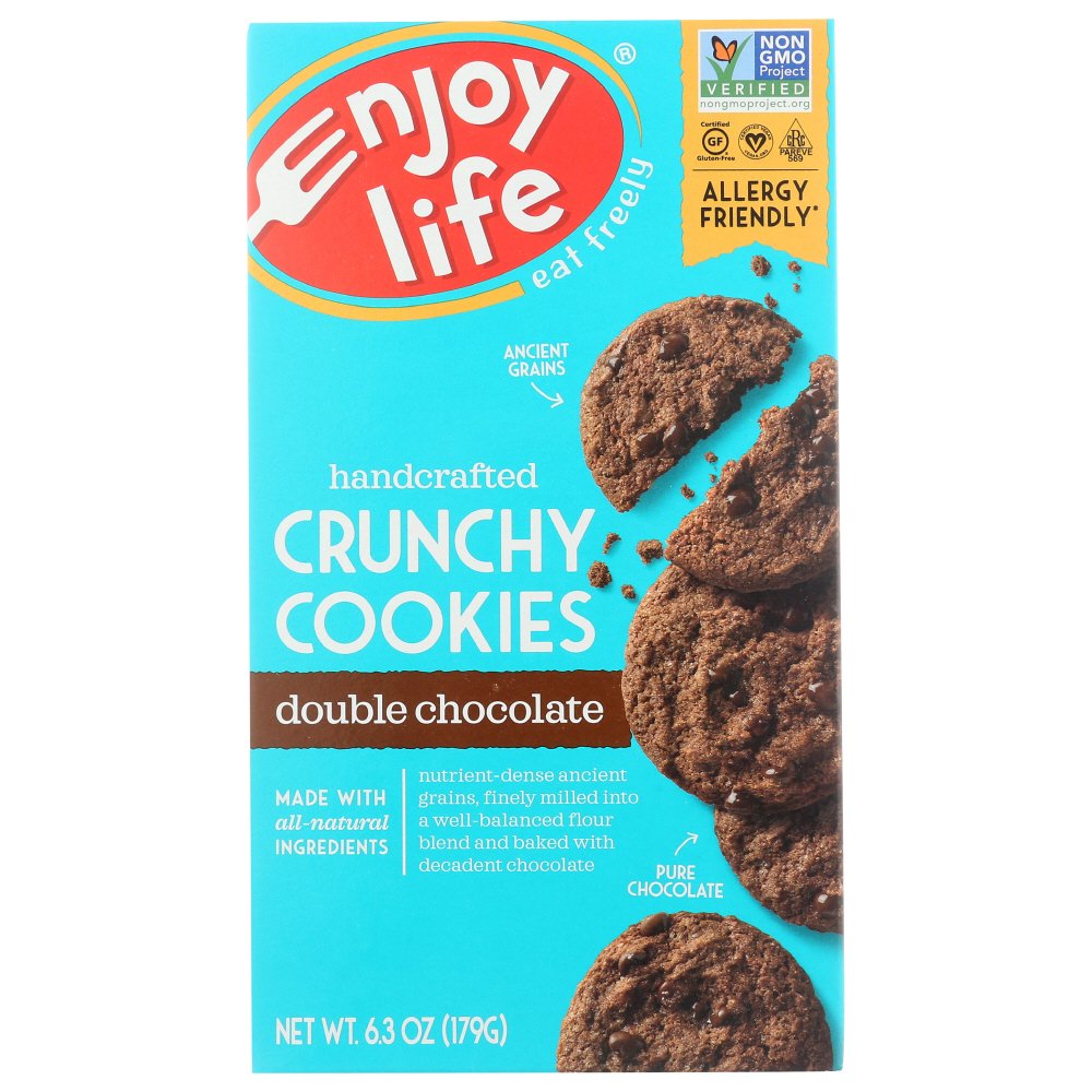 Enjoy Life Crunchy Double Chocolate Cookies, Nut Free Cookies, 6.3 oz