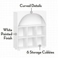 thumbnail image 3 of RiverRidge Kids Curve Appeal 35in Arched Bookcase with Cubby Storage Bookshelves - White, 3 of 5