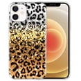thumbnail image 1 of FINCIBO Soft TPU Clear Case Slim Cover for Apple iPhone 12 mini 5.4" 2020 (NOT FIT iPhone 12/12 Pro 6.1"/iPhone 12 Pro Max 6.7" 2020), Yellow Glitter Black/White Leopard & Black/Yellow Leopard, 1 of 3