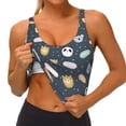 thumbnail image 3 of Picia Cartoon Animals Sports Bra for Women,Padded Strappy Sports Bras Medium Support Yoga Bra with Removable Cups,Running Yoga Bra-XX-Large, 3 of 9