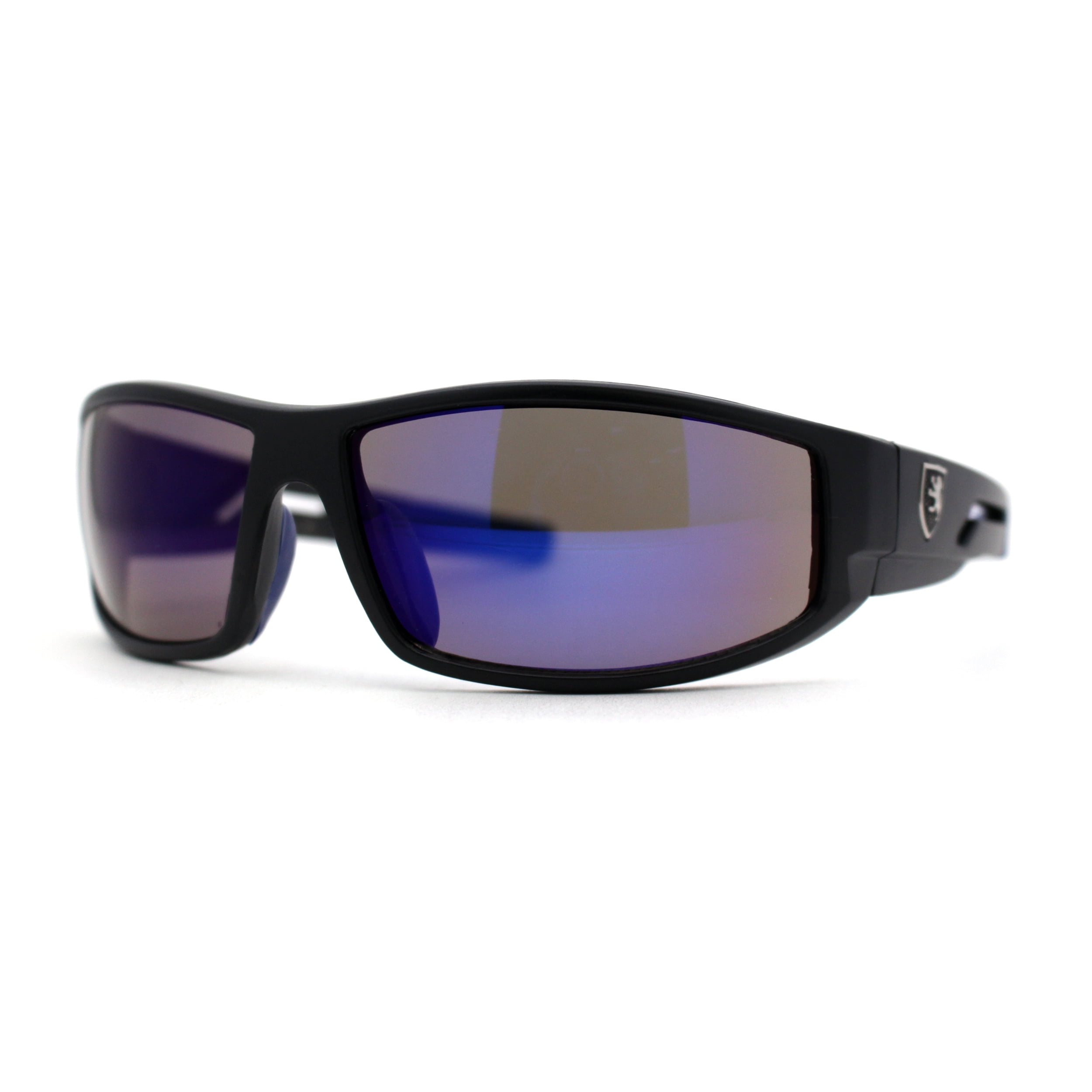 Rider Sports Sunglasses Polycarbonate Blue Mirror Shatterproof Cat-3 UV400 Lense 