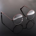thumbnail image 2 of Hombres Mujeres Anteojos Montura  Metal Bronce shamjiam Gafas redondas de la vendimia, 2 of 9
