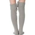 thumbnail image 4 of Vorkoi Women's Thigh-High Extra Long Cotton Boot Socks, 4 of 5