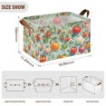 thumbnail image 7 of Yayeee Foldable Storage Basket for Shelves with Handles Set of 2 Waterproof Cloth Bins, Green Floral Tomatoes, 7 of 7