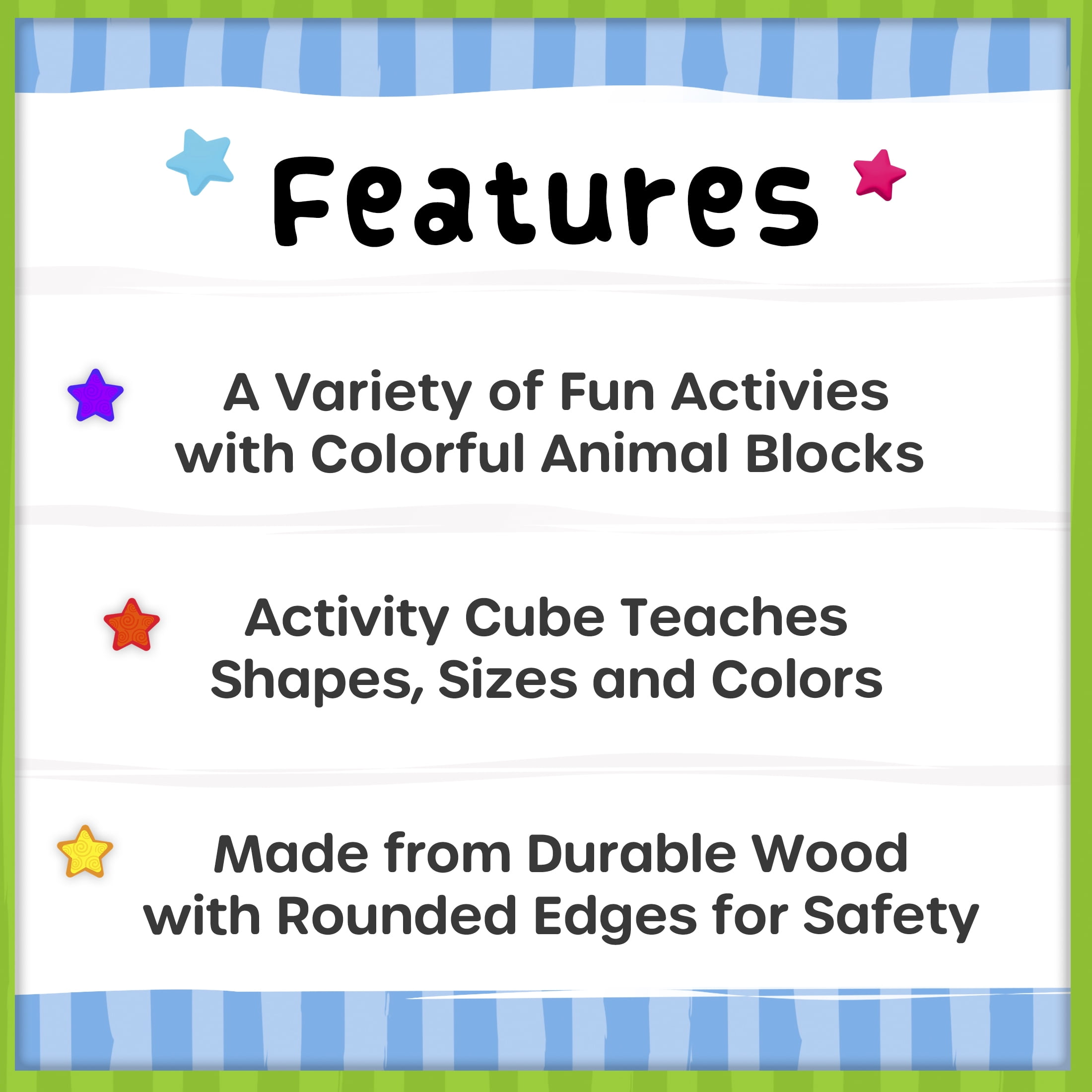 Spark Create Imagine Wooden Block Sorting Activity Cube, Baby and Toddler Toys, Age Group Is 12m+
