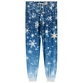 thumbnail image 5 of Dwelliawo Merry Christmas Pajama Pants Men Christmas Lightweight Pant Snowflake Xmas Snowflake Prints Jogger Pants Casual Funny Pajama Pants with Pockets Blue M, 5 of 5