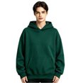 thumbnail image 6 of IYYVV Mens Hoodie Fabric Oversized Hooded Sweatshirt Oversize, Long Tall, Hood , Vintage, Running, Suit for Warm, Fall Winter, Coffee XL, 6 of 8