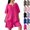 03# Hot Pink, variant on Two Piece Sets For Women Summer Linen Casual Outfit Plus Size Loose Fit Short Sleeve Shirts & Wide Leg Shorts Sets,Royal Blue,XL