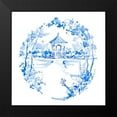 thumbnail image 2 of Unknown 15x15 Black Modern Framed Museum Art Print Titled - Blue Garden Impressions I, 2 of 5