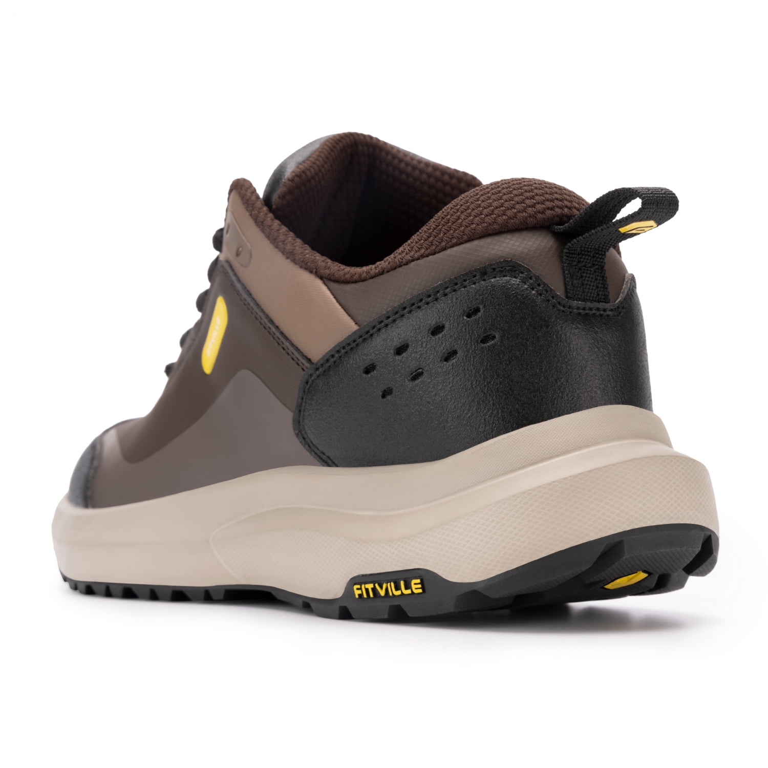 FitVille Mens Wide Hiking Shoes Outdoor Low-top Waterproof Sneakers with Arch Support