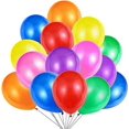 thumbnail image 1 of 100 globos multicolores con cuentas nacaradas. Globos inflables de cumpleaños Decoraciones para fiestas y accesorios de cumpleaños, 1 of 5
