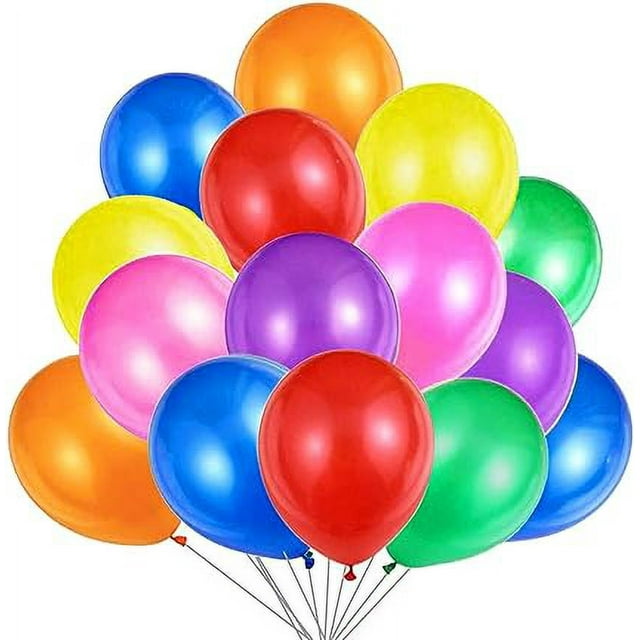 100 globos multicolores con cuentas nacaradas. Globos inflables de cumpleaños Decoraciones para fiestas y accesorios de cumpleaños