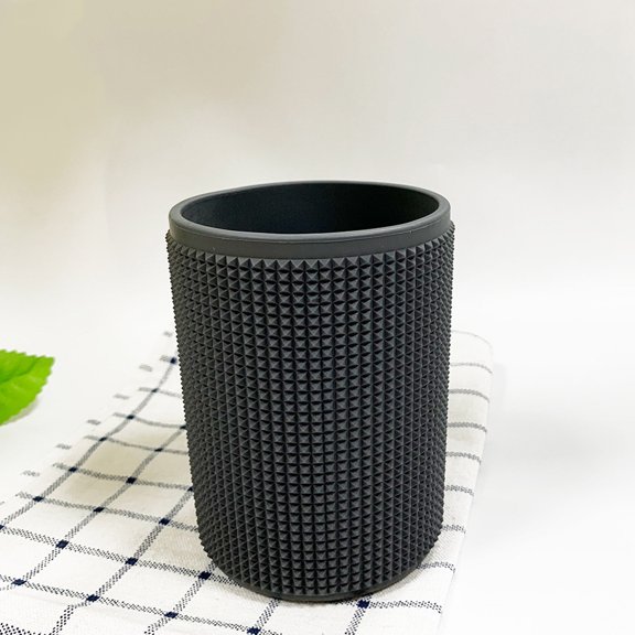ETEREAUTY 3-Pack Black Silicone Cup Sleeves for Heat , Non- Grip, and Drinkware Accessories