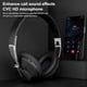 thumbnail image 5 of Injueey Auriculares inalámbricos Subwoofer compatible con Bluetooth con micrófono Auriculares Cables de audio/vídeo Negro, 5 of 6