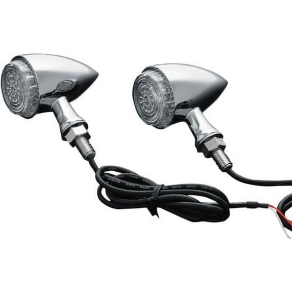 Kuryakyn Torpedo LED Chrome Turn Signals w/Amber LED (2508)