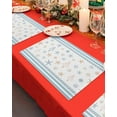 thumbnail image 4 of Christmas Placemats Set of 4 Xmas Tree Snowflakes Christmas Placemats for Dining Table Starfish Seashell Striped Table Mat Winter Holiday Home Party Kitchen Table Decorations, 4 of 6