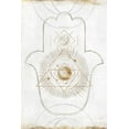 thumbnail image 2 of Isabelle Z 23x32 White Modern Wood Framed Museum Art Print Titled - Gold Hamsa II, 2 of 4