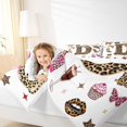 thumbnail image 4 of Feelyou Initial D Letter Full Size Comforter Sets, Girl White Brown Bedding Sets, 3pcs, 4 of 8