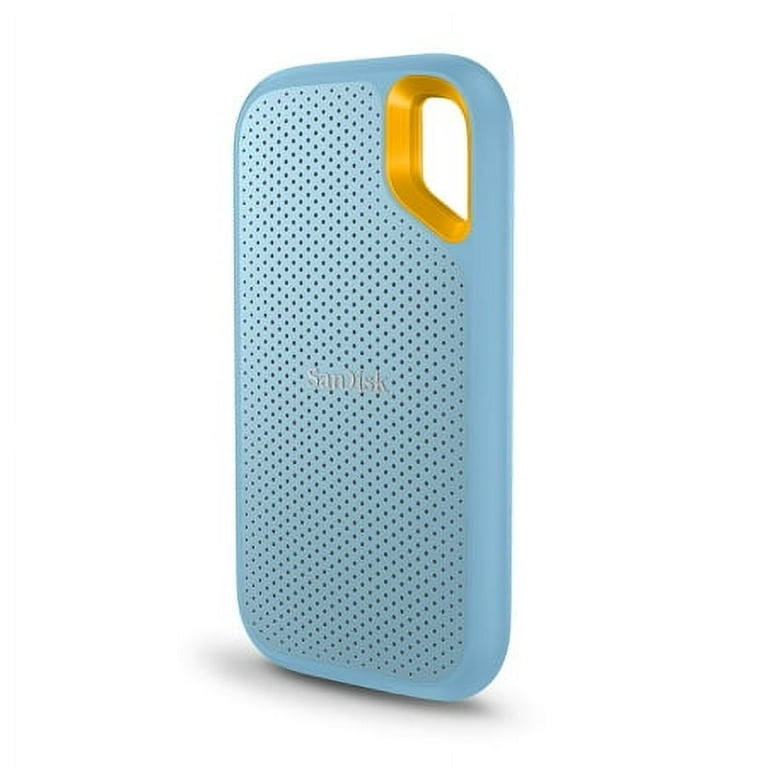 SanDisk Extreme Portable V2 - SSD - encrypted - 2 TB - external (portable) - USB 3.2 Gen 2 (USB-C connector) - 256-bit AES - sky blue SanDisk Extreme Portable V2 - SSD - encrypted - 2 TB - external (portable) - USB 3.2 Gen 2 (USB-C connector) - 256-bit AES - sky blue