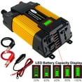 thumbnail image 4 of Modified Sine Inverter High Frequency 6000W Peak Power Inverter DC to AC Converter Car Power Inverter with 2.1A Dual USB Port Battery Clips LED Battery Capacity Display, 4 of 7
