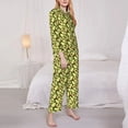 thumbnail image 3 of Balery Avocado Pattern Pajama Sets for Women Long Sleeve 2 Piece Sleepwear Loungewear Sets Soft PJ's with Pockets Long Sleeve Comfy Pj Sets-XX-Large, 3 of 7