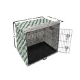 thumbnail image 6 of Geometric Dog Crate Cover, Continuous Art Pattern of Brushed Diagonal X Shapes Repetitive Design, Easy to Use Pet Kennel Cover Small Dogs Puppies Kittens, 7 Sizes, Cream and Dark Teal, by Ambesonne, 6 of 6