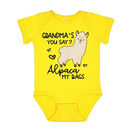 

Inktastic Grandma s You Say Alpaca My Bags Gift Baby Boy or Baby Girl Bodysuit