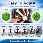 Tilcare Food-grade Materials Adjustable Resistance Respiratory Tool Kegel Exerciser, White, Green