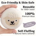 thumbnail image 5 of WHIFEA 6 Pcs XL Organic Wool Dryer Balls, Cute Lamb Shapes, Reusable Natural Wool, Reduce Drying Time, Anti-Static, Soften Fabric, Moisture-Proof Storage Box, Eco-Friendly Laundry Aid, White, 5 of 8
