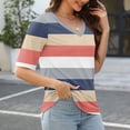 thumbnail image 6 of CIENVNSTG Womens T Shirts V Neck 3/4 Length Sleeve T Shirts Spring Summer Elbow Length Tops Basic Dressy Casual Workout Blouses 2026 Pink S, 6 of 6