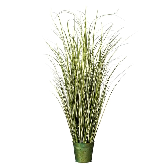 Planta de césped artificial Vickerman Everyday de 37 pulgadas con maceta de hierro