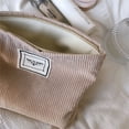 thumbnail image 2 of Portable Fashion Beauty Case Clutch Purse Toiletries Storage bag Handbags Cosmetic Organizer Corduroy Cosmetic Bag Travel Makeup Bag Makeup Pouch BEIGE, 2 of 8