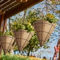 thumbnail image 6 of 4 Pcs 12inch/14inch Cone Shaped Moss Liner Coconut Planter Basket Liners, 6 of 6