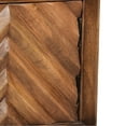 thumbnail image 6 of Dark Brown Mango Wood & Iron - Handmade Chevron Door Storage - Mid - century Modern Home - Beautify Your Space, 6 of 6