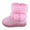 Pink, variant on Kids Girls Boys Winter Warm Boots Suede Lightweight Lined Mid Calf Snow Boots for Toddler/Little Kid Coffee 25