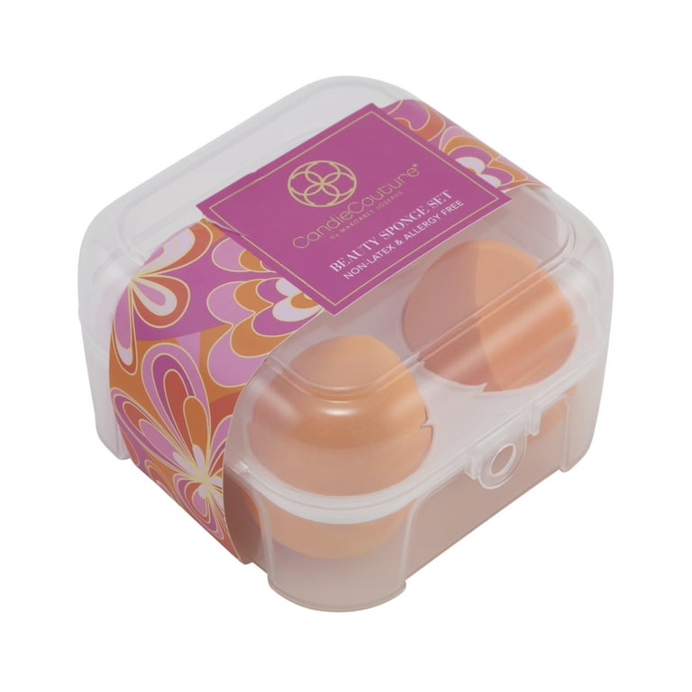 Candie Couture Cosmetic Sponges in Case 4pk Pink and Orange