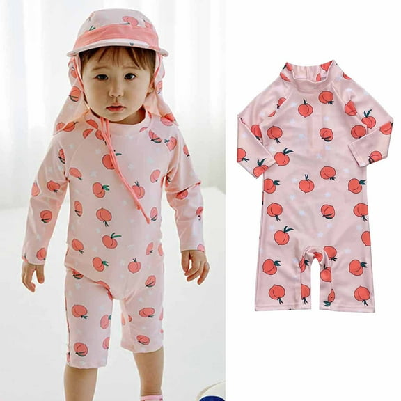 Luxalzxs Baby Boys Girls Swimsuit Kids Toddler One Piece Zipper Bathing Suit Swimwear Rash Guard Sun Protection Surfing Set Wetsuit