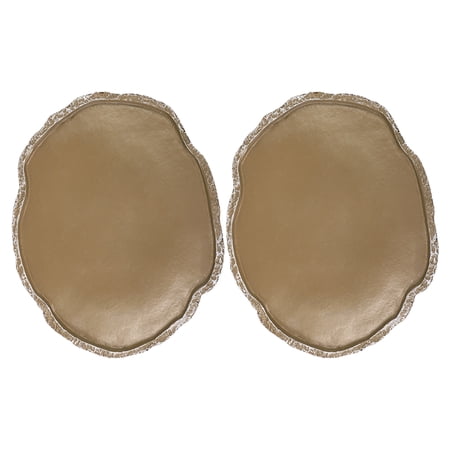 ibasenice 2Pcs Reptile Water Basin Turtle Feeder Plate Resin Brown Reptile Pets