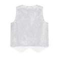 thumbnail image 4 of CHICTRY Kids Boys Girls Jazz Hip-Hop Dance Tops Performance Costume Sparkling Shiny Sequins Waistcoat Vest, 4 of 5