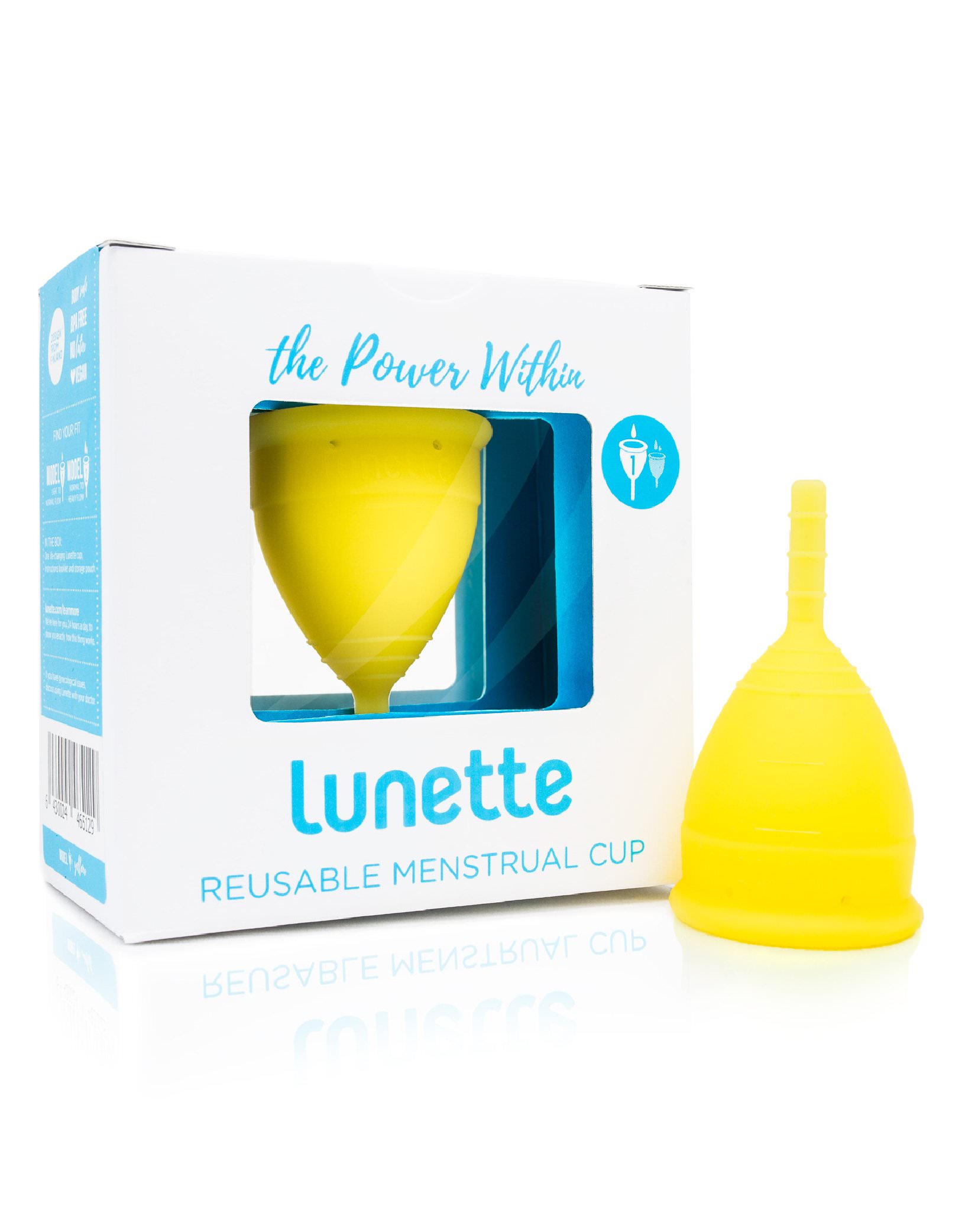 menstrual cup, yellow, size 1