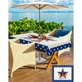 thumbnail image 3 of 4th of July Tablecloth with Umbrella Hole and Zipper American Flag Round Outdoor Tablecloths 60 Inch Outside Table Cloths Stars Red Stripes Patio Table Cloth Cover for Independence Day Garden Decor, 3 of 5