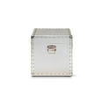 thumbnail image 4 of Baxton Studio Serge French Industrial Silver Metal Storage Trunk, 4 of 5