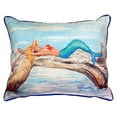 thumbnail image 3 of Betsy Drake ZP155 Mermaid on Log Indoor & Outdoor Throw Pillow- 20 x 24 in., 3 of 4