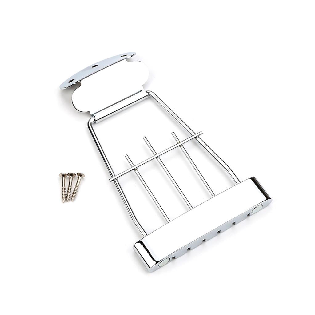 Yihuala 6 String Electric Guitar Bridge Tailpiece Replacement Metal Guitar Trapeze Tailpiece Bridge Guitar Parts